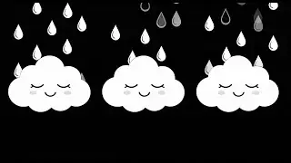High-Contrast Baby Video | Calm Clouds & Gentle Rain for Sleep