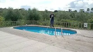 Pool cleaning with relaxing music #poolcleaning #relaxingsounds #chillmusic