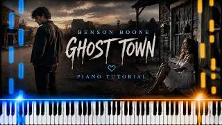 Beginner Piano Cover &ndash; Ghost Town by Benson Boone (Simple & Emotional Version)