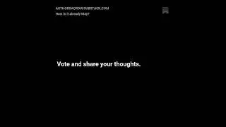 May Newsletter question #authorchat