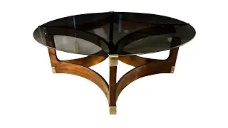 Round Coffee Table in Bent Rosewood & Glass, Novo Rumo, 1960s - Lot 341