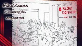 HOW TO DRAW | BLOOD DONATION DRAWING | EASY STEP BY STEP #drawing   #blooddonation #viralvideo