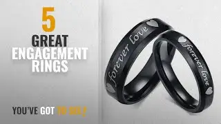 10 Best Engagement Rings Forever Bride [2018]: Aokarry Women's Stainless Steel Promise Engagement