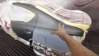 رش مرمة فيراني عالبليندينج/ ضبط سرقة لون الرفرف  الشنطة / fender painting/ طرق دهان السيارات/ مونتاج