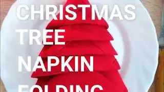 CHRISTMAS TREE NAPKIN FOLDING TUTORIAL