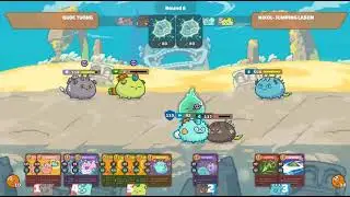 Mech Post Fight + Aqua teal shell + Plant double axie kiss