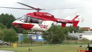[HD] Bk 117 Christoph 47 Alarmierung ,Start und Landung am Klinikum Greifswald