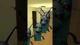 Baldi And Rumi Hide From Plankton Horror  #shorts