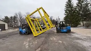 Industrial Fabrication- Rotating a steel platform for loading on a truck