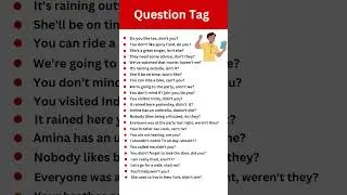 Question Tags in English Grammar #shorts #english