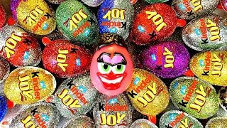 Satisfying ASMR Video | 100 Glitter Kinder joy & Crazy Egg | Kinder Joy Satisfying | A Lot of Candy