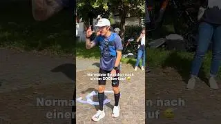 Seine Reaktion nach 200km Laufen hat alle &uuml;berrascht 😅