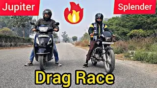 TVS Jupiter VS Hero Splender Drag Race 🔥