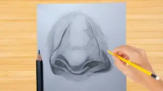 how to draw realistic human nose