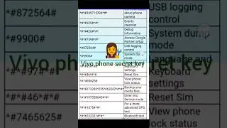 Mobile and Vivo secret key codes!! #secret #codes #keycode #subscribe