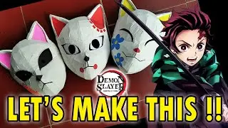 HOW TO MAKE DEMON SLAYER MASK – SIMPLE TUTORIAL – KIMETSU NO YAIBA | 鬼滅の刃 | CARA MEMBUAT TOPENG
