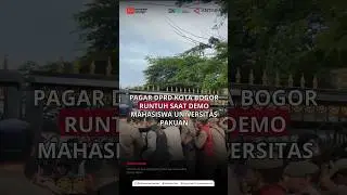Pagar DPRD Kota Bogor Runtuh saat Demo Mahasiswa Universitas Pakuan