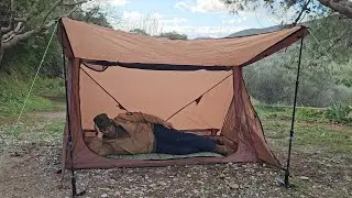 Rapid deployment ridgeline, for A-frame tent.