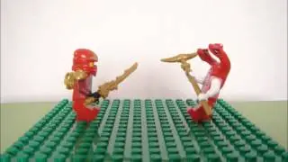 Lego Ninjago Stop Motion Fight Test- Kai vs Fangdam