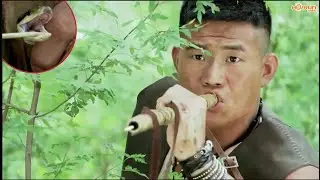 最强獵人將蛇毒塗在竹籤上，像野獸般兇猛的射殺日本軍隊！⚔️ 抗日擂台| Kung Fu