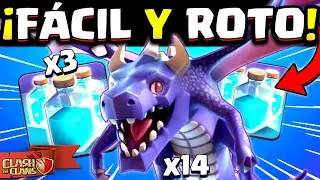100% F&Aacute;CIL con DRAGONES y CLONACIONES | Mejores Ataques CLASH OF CLANS ej&eacute;rcito Th17 Th16 Th15...