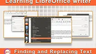 Learning LibreOffice writer: Finding and Replacing Text