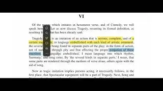 Poetics by Aristotle।। Definition of Tragedy ।। Purgation of Pity and Fear।। Class Lecture 3।।