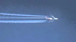 Rare! QANTAS A380 over Europe - QF10 Contrail Overflight LHR-MEL