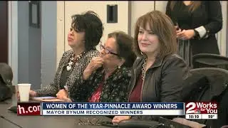 Mayor Bynum recognizes Women of the Year-Pinnacle Award winners