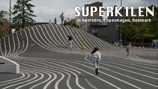 Walking tour on Superkilen Park, in Copenhagen, Denmark