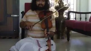 K J Dileep playing Sindhubhairavi - Practice session