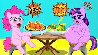 Twilight Sparkle is jealous of Pinkie Pie's food - MY LITTLE PONY | Stop Motion Paper