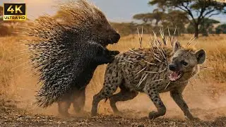Porcupine vs Hyena A Rare Deadly Encounter in the African Savanna