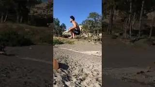 One day or day one🌪️ #parkour #flip #trick #tricking #beach #oneday