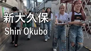 【4K】日本なのにほぼ韓国、新大久保を散歩 Walking in Shin-Okubo of Tokyo, almost South Korea