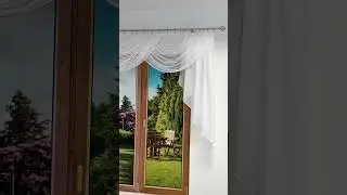 A11 Lambrekin draperia z woalu 3 fale