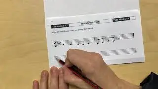 Transposition - One octave lower from Treble Clef to Bass Clef