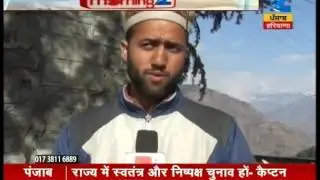 Tourists enjoying snowfall in Himachal's Chamba