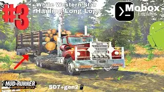 White Western Star Hauling Long Logs Part 3 /Mobox Emulator/ Wow64, Wine 9.3/ SD7+gen2 📱💯