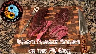 Black Wagyu Hanger Steaks From Crowd Cow Cooked on the PK Grill