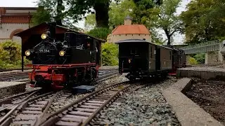 Museumsgartenbahn Werdau 20.08.2022 (2): LGB Spreewald unterwegs mit Güterzug (Kameramitfahrt)