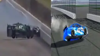 (Espacial Video N&uacute;mero 1000) Nascar Kyle Larson 2019 Talladega flip Rennecement in Pummu talladega