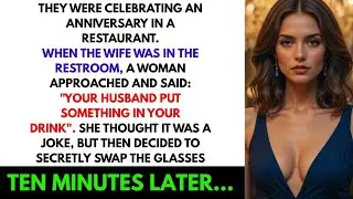 On their anniversary husband secretly put something in wife’s glass of wine…when she swapped them…”