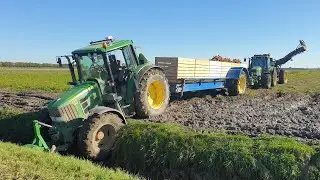 Wortels rooien 2022 - harvesting carrots - 2-row Asa-lift - 5x John Deere - FAIL 😎