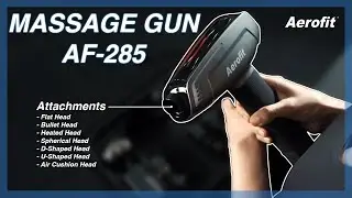 Aerofit AF 285 Cordless Massage Gun for your muscle pain, Neck, Shoulder, Back & Full body pain.