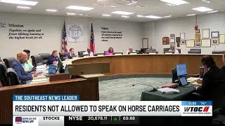 Community members unable to speak about horse carriages at Savannah City Council meeting