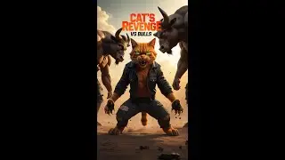 A Fierce Cat&rsquo;s Revenge 🐾🔥 Against the Bulls | Dramatic Cat Story#anmals #ai #animation #cartoon