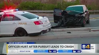 IMPD officer hurt after chase leads to crash