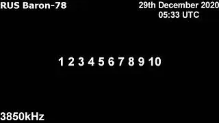 |Барон-78| 3850kHz Тест Сообщение (29 Декабрь 2020 года, 05:33, 05:35 UTC)