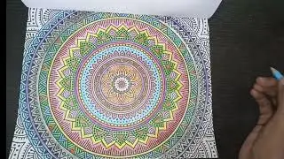 Satisfying Mandala Coloring ASMR | Day 2 🎧 #mandala #art #satisfying #relaxing #asmr